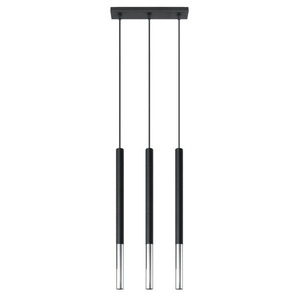 Hanglamp MOZAICA 3L zwart/chroom