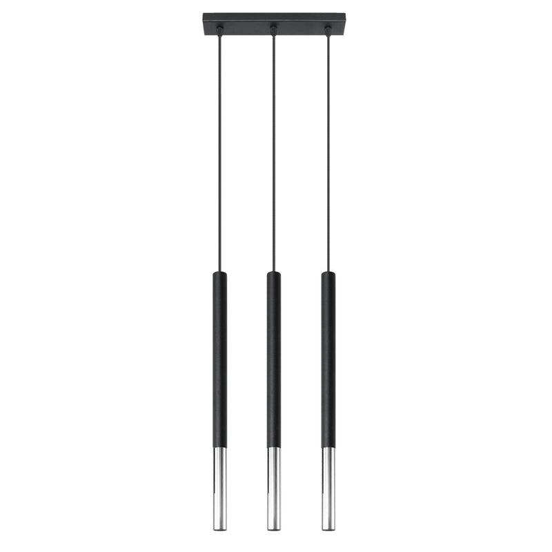 Hanglamp MOZAICA 3L zwart/chroom