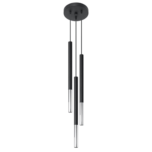 Hanglamp MOZAICA 3P zwart/chroom