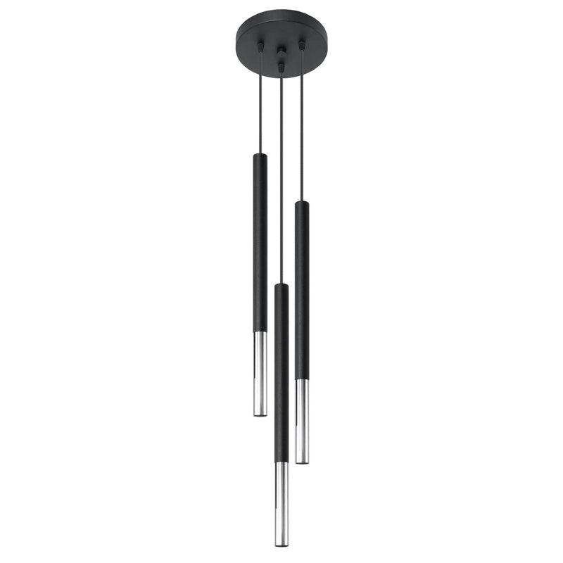 Hanglamp MOZAICA 3P zwart/chroom