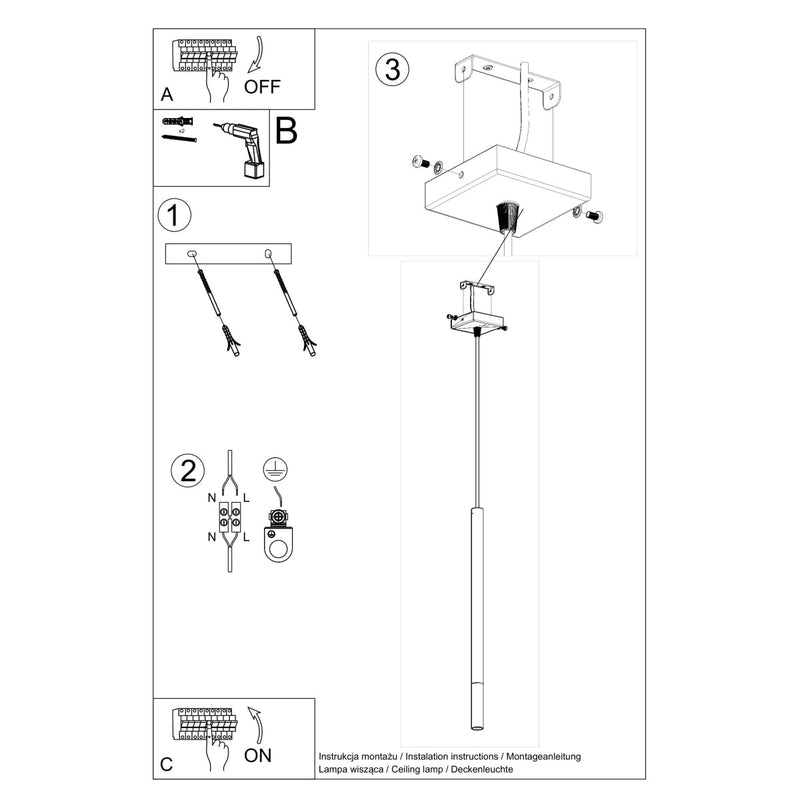 Hanglamp MOZAICA 1 zwart/koper