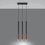 Hanglamp MOZAICA 3L zwart/koper