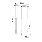 Hanglamp MOZAICA 3L zwart/goud