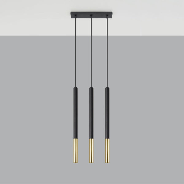 Hanglamp MOZAICA 3L zwart/goud