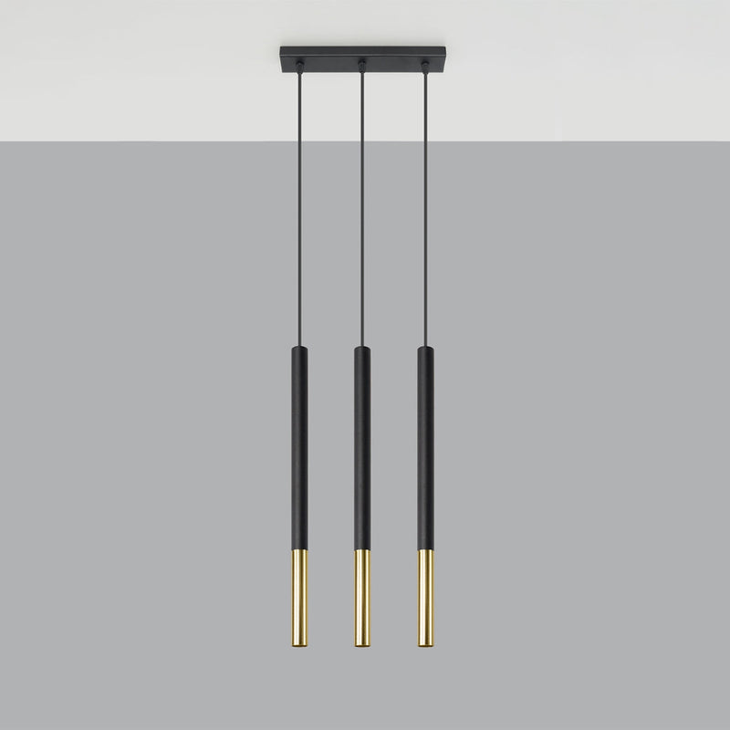 Hanglamp MOZAICA 3L zwart/goud