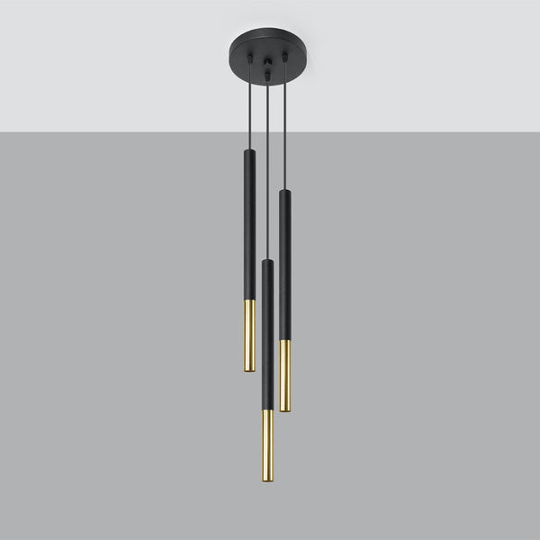 Hanglamp MOZAICA 3P zwart/goud