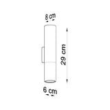 Wandlamp LOOPEZ zwart/chroom