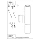 Wandlamp LOOPEZ zwart/chroom