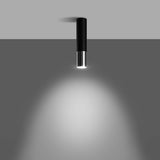 Plafondlamp LOOPEZ zwart/chroom