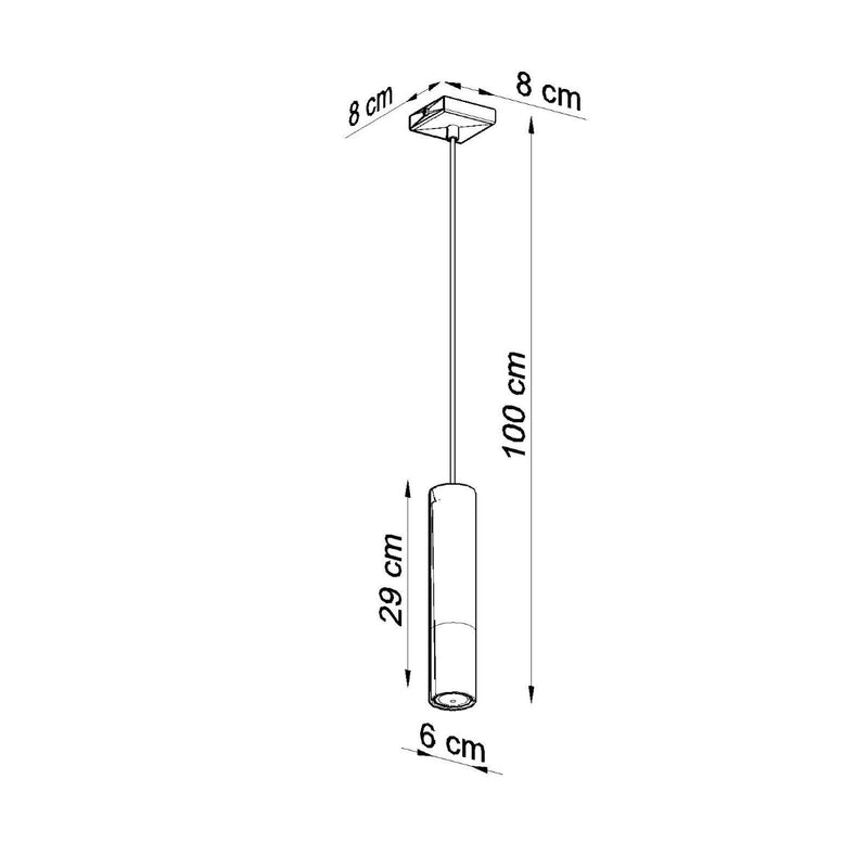 Hanglamp LOOPEZ 1 zwart/chroom