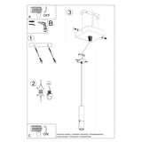 Hanglamp LOOPEZ 1 zwart/chroom