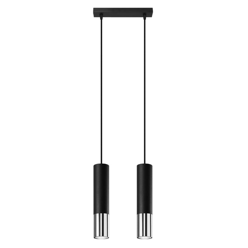 Hanglamp LOOPEZ 2 zwart/chroom
