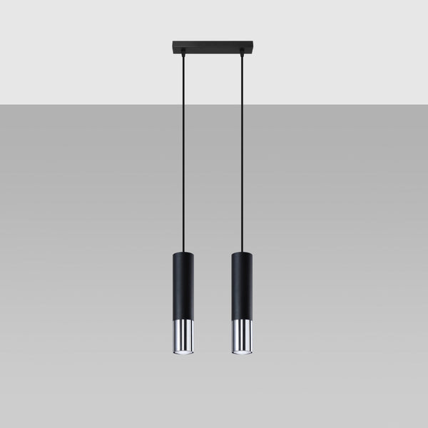 Hanglamp LOOPEZ 2 zwart/chroom