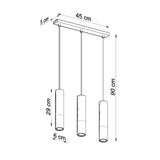 Hanglamp LOOPEZ 3L zwart/chroom