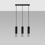 Hanglamp LOOPEZ 3L zwart/chroom