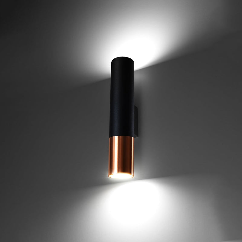 Wandlamp LOOPEZ zwart/koper