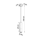 Hanglamp LOOPEZ 1 zwart/koper