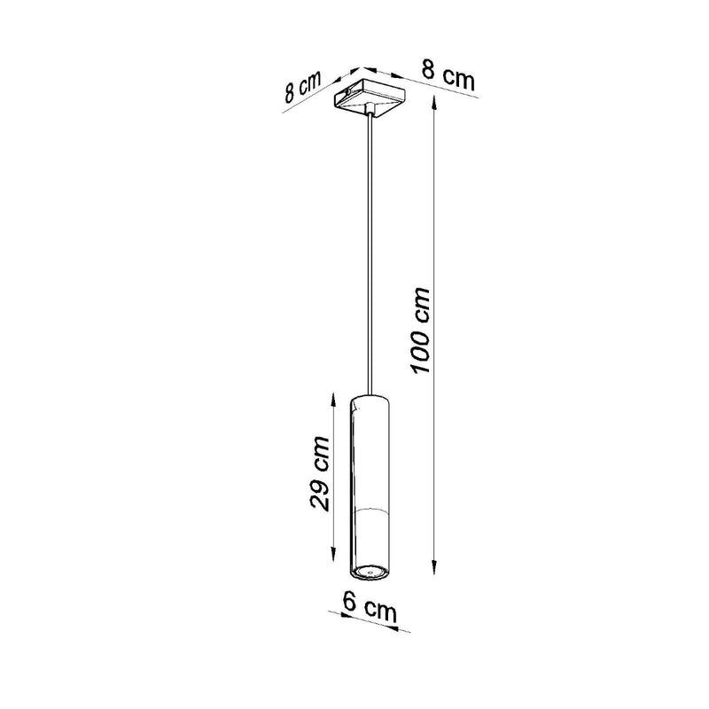 Hanglamp LOOPEZ 1 zwart/koper