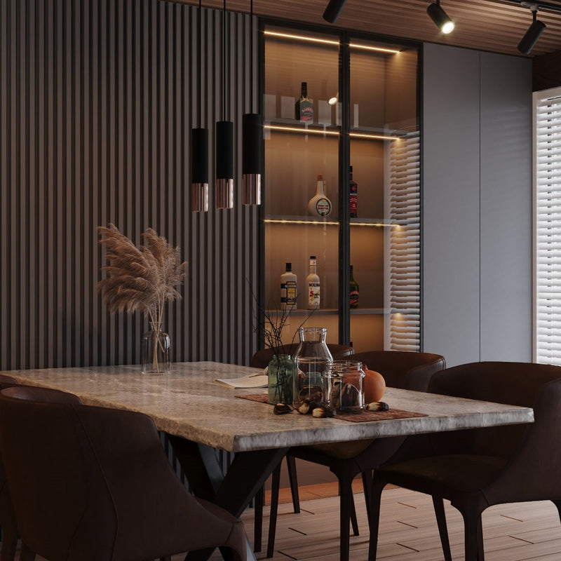 Hanglamp LOOPEZ 2 zwart/koper