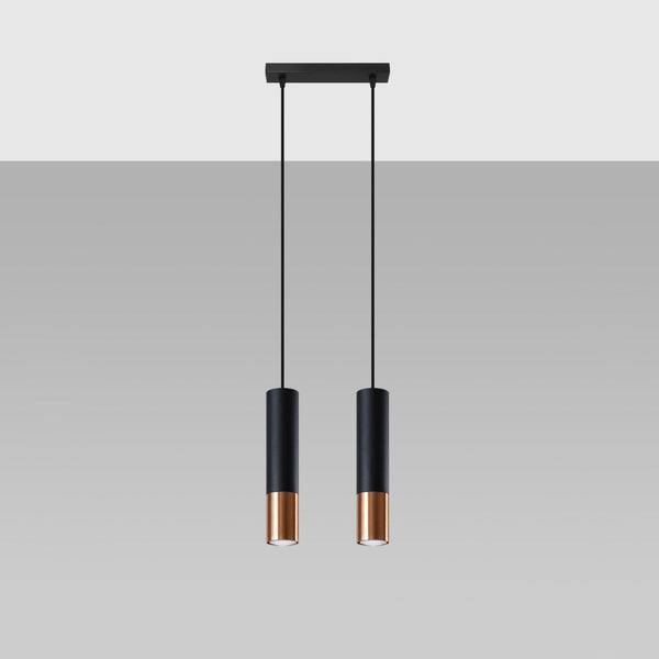 Hanglamp LOOPEZ 2 zwart/koper