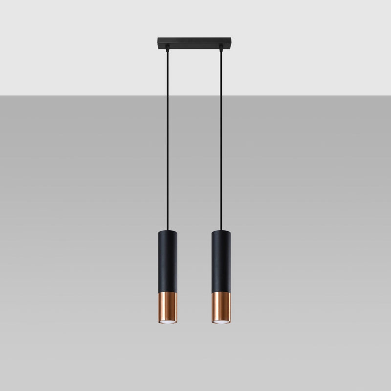 Hanglamp LOOPEZ 2 zwart/koper