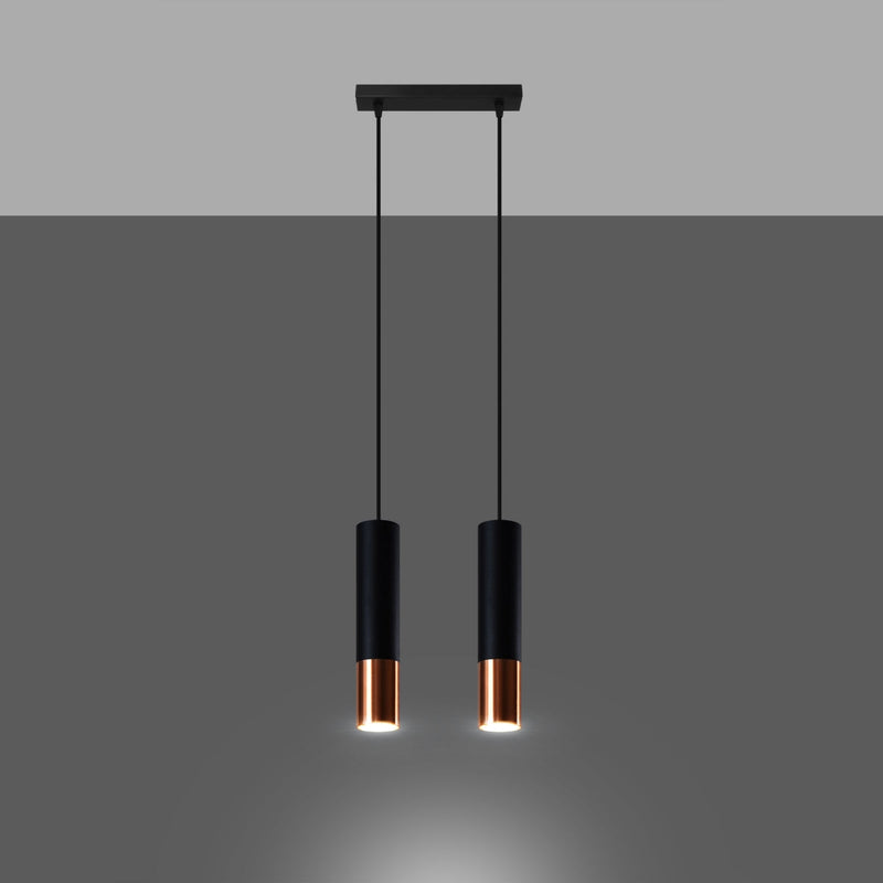 Hanglamp LOOPEZ 2 zwart/koper
