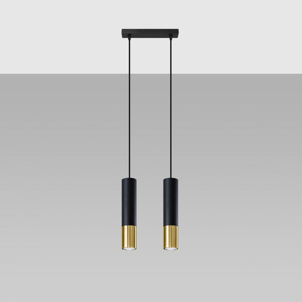 Hanglamp LOOPEZ 2 zwart/goud