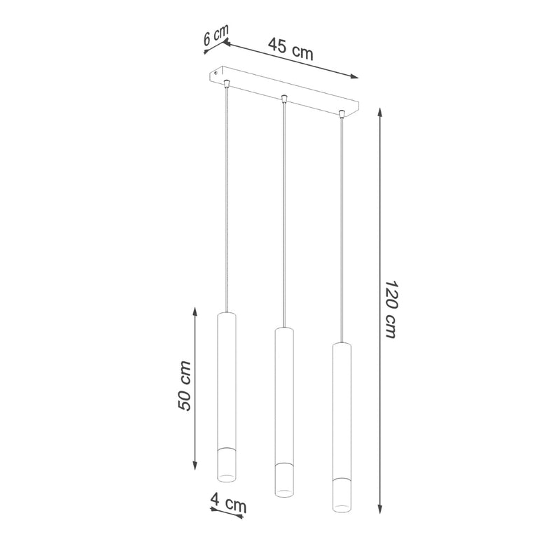 Hanglamp WEZYR 3 zwart