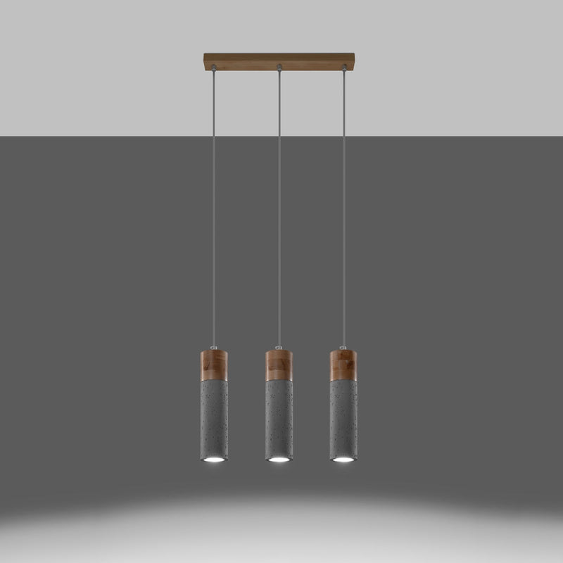 Hanglamp ZANE 3 grijs