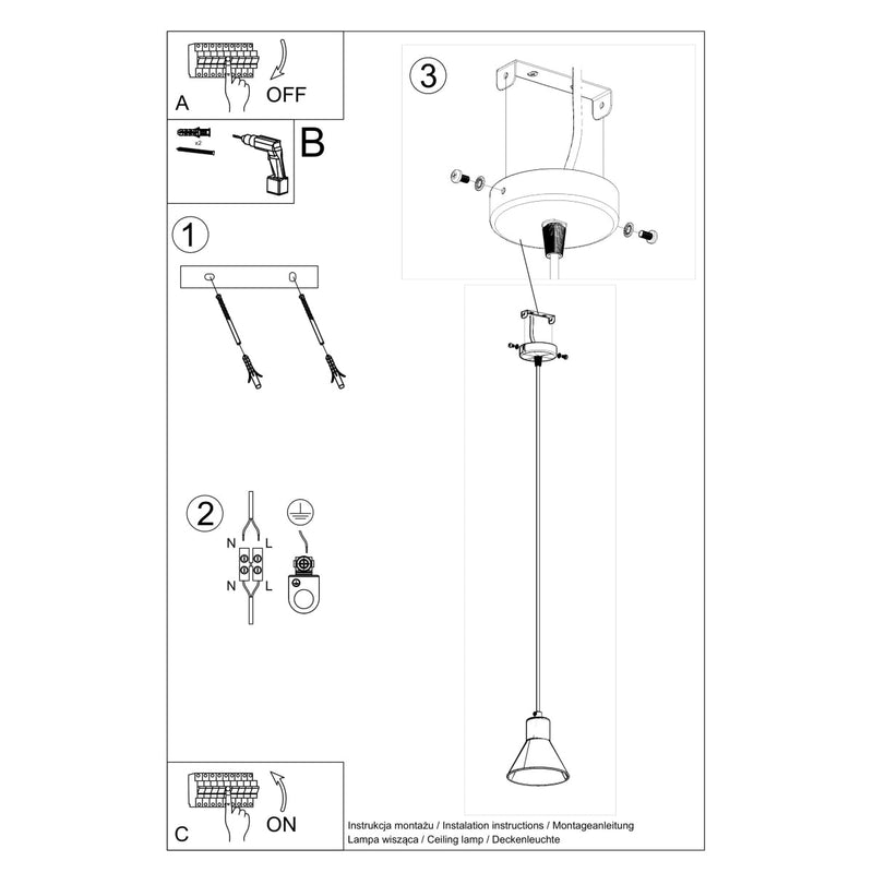 Hanglamp TALEJA 1 wit [E27]