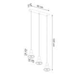 Hanglamp TALEJA 3 zwart [ES111]
