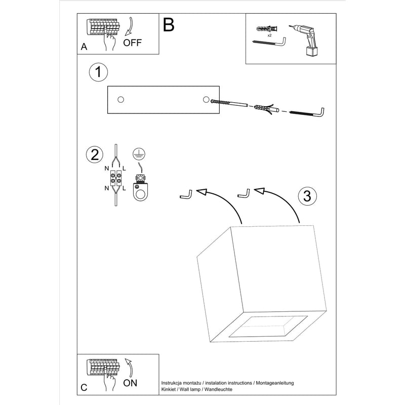 Wandlamp LEO beton