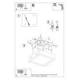 Plafondlamp RIZA beton