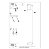 Plafondlamp LAGOS 40 zwart