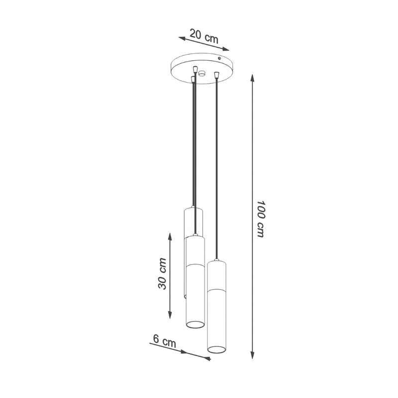 Hanglamp PABLO 3P zwart