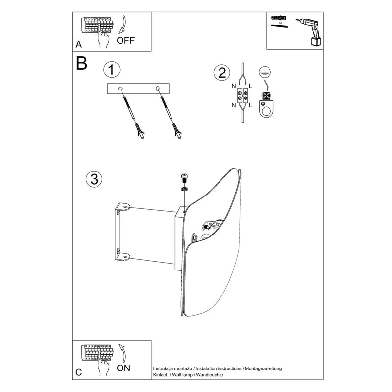 Wandlamp TILA 40 wit