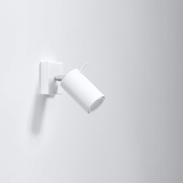Wandlamp RING wit met schakelaar