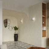 Gelakte wandlamp GLOBE wit glans