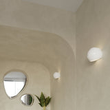Gelakte wandlamp GLOBE wit glans