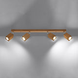 Plafondlamp KEKE 4 eik