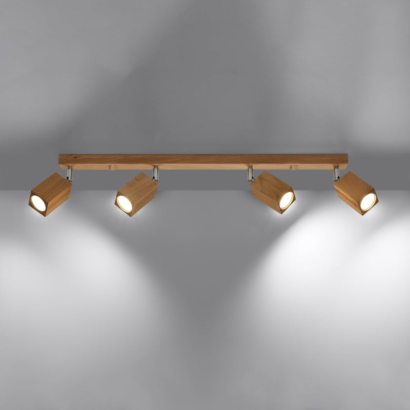 Plafondlamp KEKE 4 eik