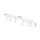 Plafondlamp KEKE 6 eik