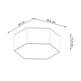 Plafondlamp SUNDE 11 wit
