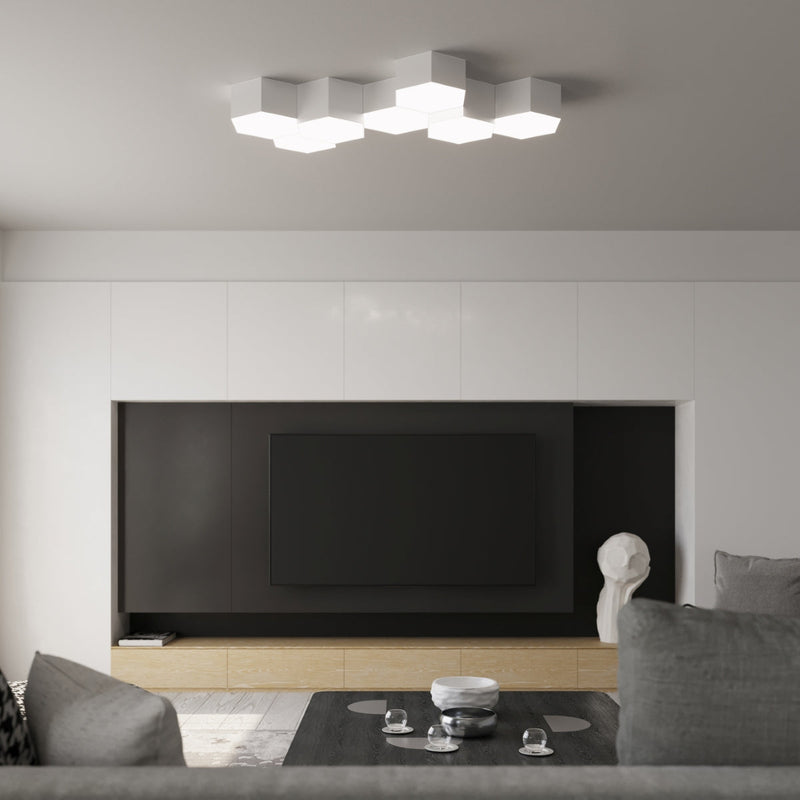 Plafondlamp SUNDE 11 wit