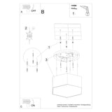 Plafondlamp SUNDE 15 zwart