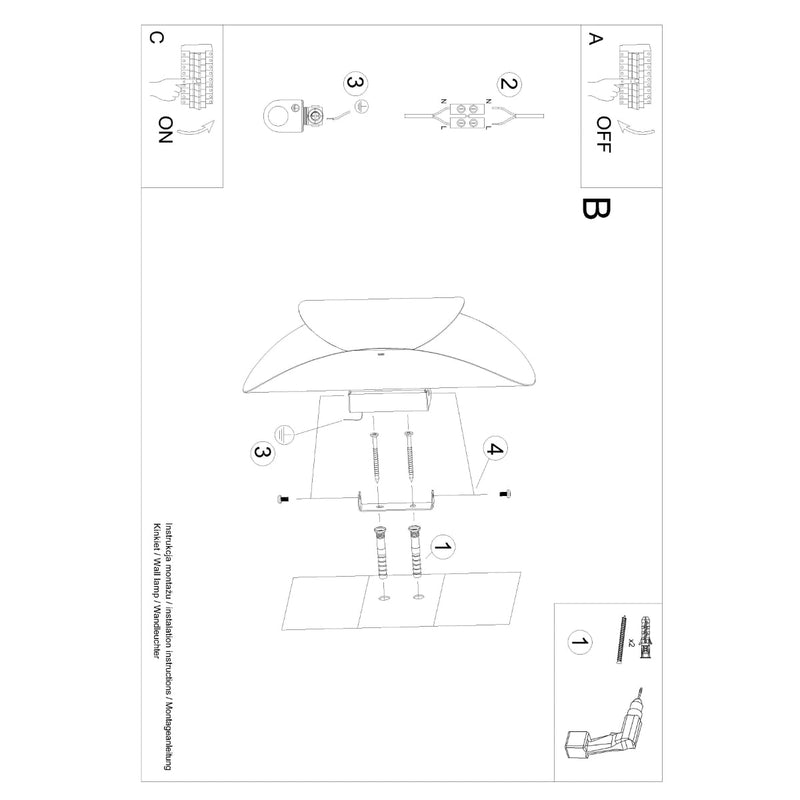 Wandlamp TEAR wit