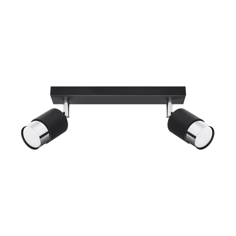 Plafondlamp NERO 2 zwart/chroom