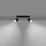 Plafondlamp NERO 2 zwart/chroom