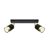Plafondlamp NERO 2 zwart/goud
