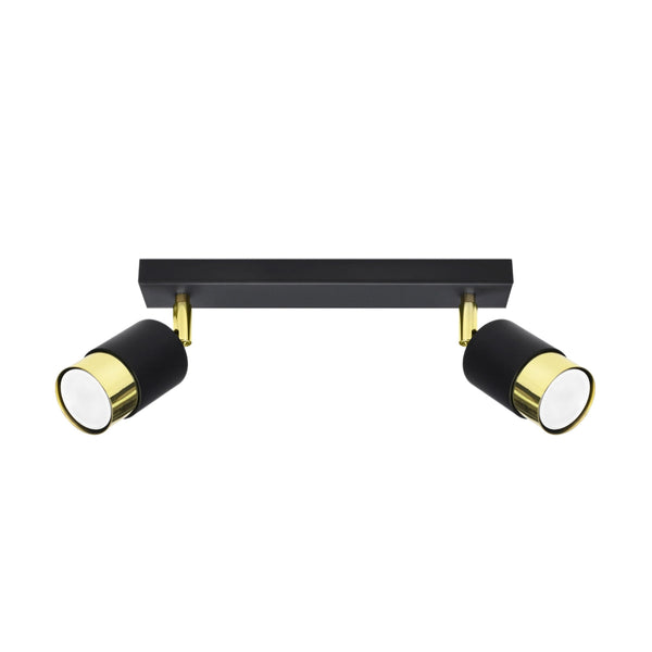Plafondlamp NERO 2 zwart/goud